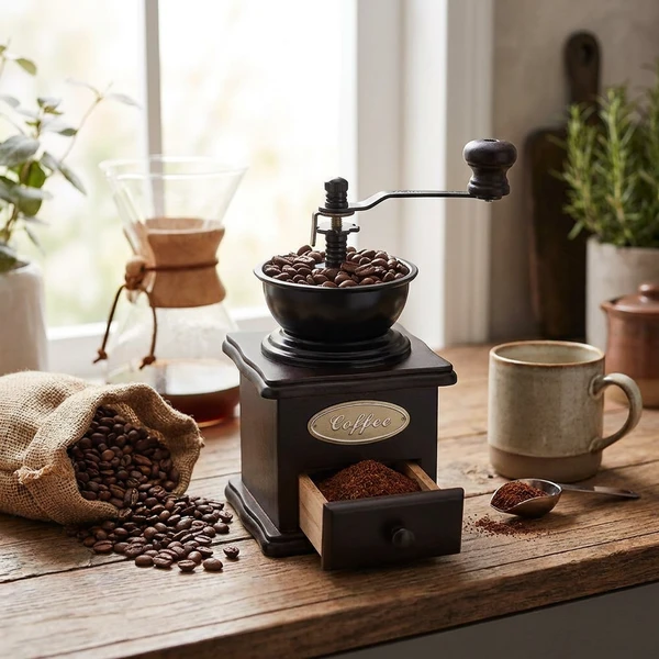 Kaffekvern Retro Sort Tre 4416303 by COSY & TRENDY color Svart