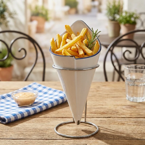 Pommes Frites-beger med Holder Steintøy 9,5cm 4672022 by COSY & TRENDY color Svart