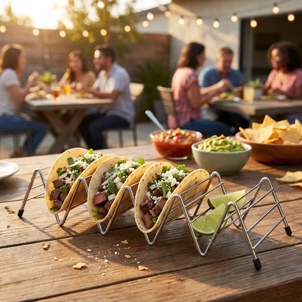 Tacoholder til 4 stk. i metall 8614152 by COSY & TRENDY color Svart