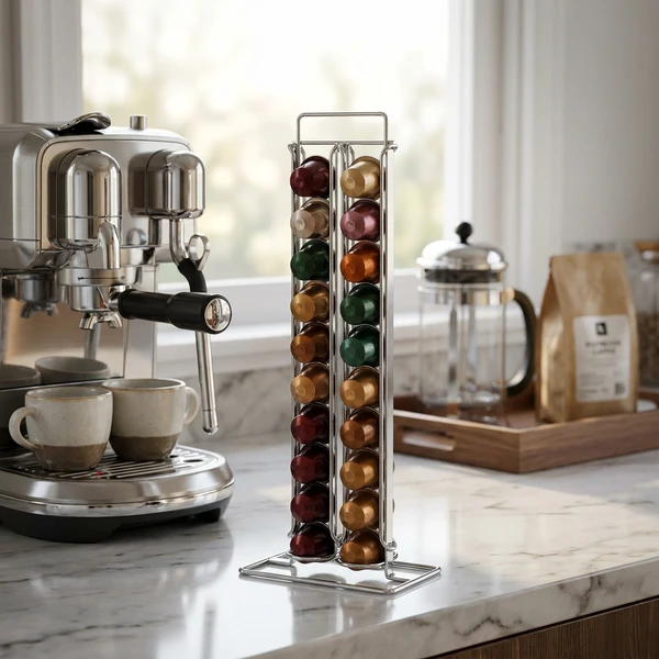 Kapselholder til 40 Kaffekapsler Metall 37cm VL4836 by COSY & TRENDY color Svart