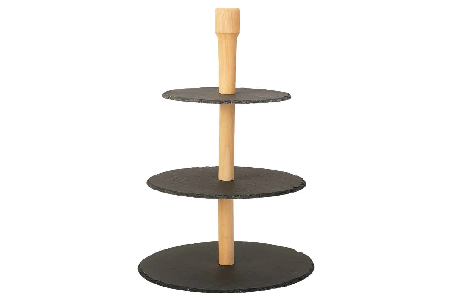 3-lags serveringsbrett i skifer 28x28x40 cm 1983004 by COSY & TRENDY color Svart