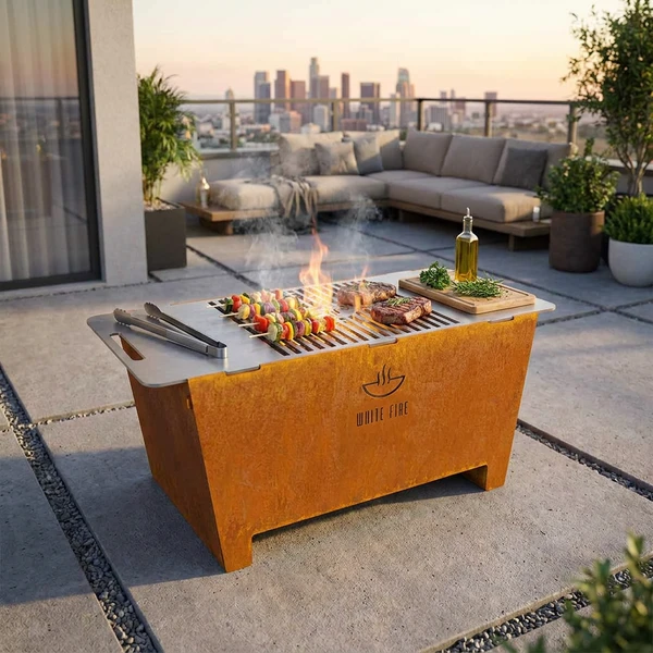 Barbecue-grill i cortenstål 3165143 by COSY & TRENDY color Svart