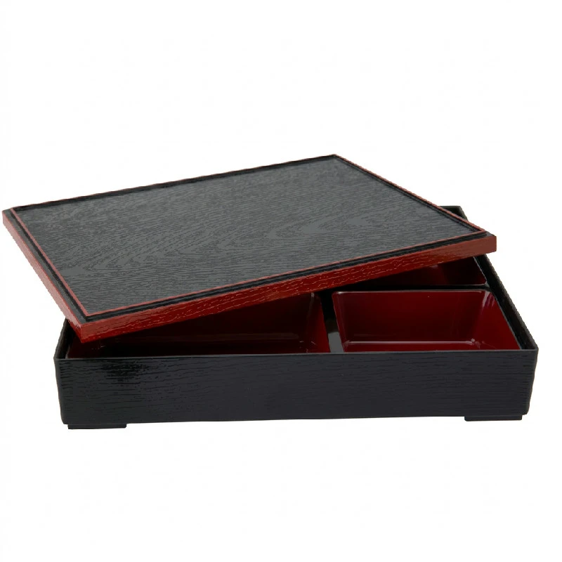 Bento Box Svart/Rød 30x24,5x6cm 3712649 by COSY & TRENDY color Svart