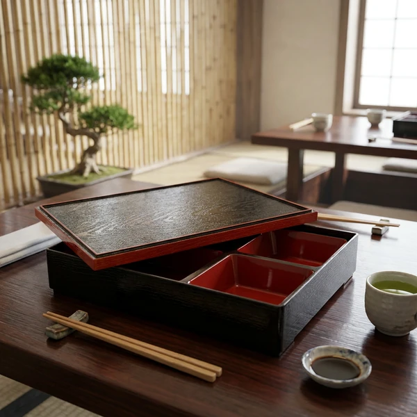 Bento Box Svart/Rød 30x24,5x6cm 3712649 by COSY & TRENDY color Svart