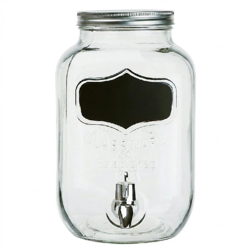 Juicedispenser med tavle 4,5 L i glass 2768084 by COSY & TRENDY color Svart