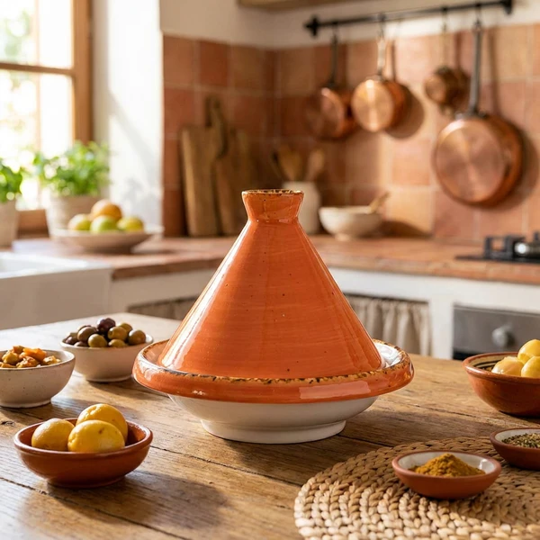 Tajine Porselen Oransje Ø13cm x H11,2cm 1480213 by COSY & TRENDY color Svart