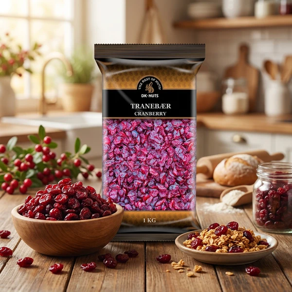 Tørkede tranebær 1 kg 621C  color Svart