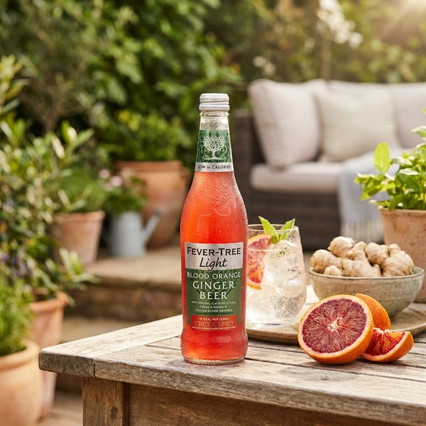 Fever-Tree Light Blood Orange Ginger Beer 50cl GBFEV0222  color Svart