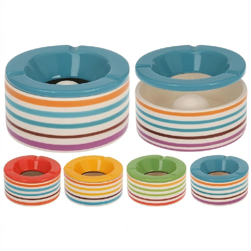 Stripete askebeger 12x6 cm 5014227  color Svart