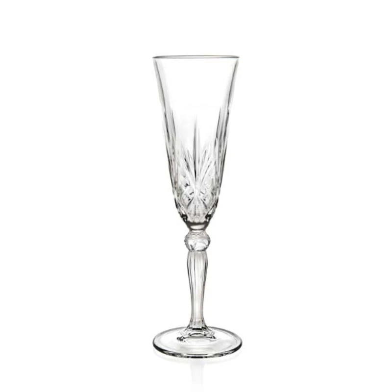 RCR Melodia Champagneglass 16 cl 6 stk. Glas0096  color Svart
