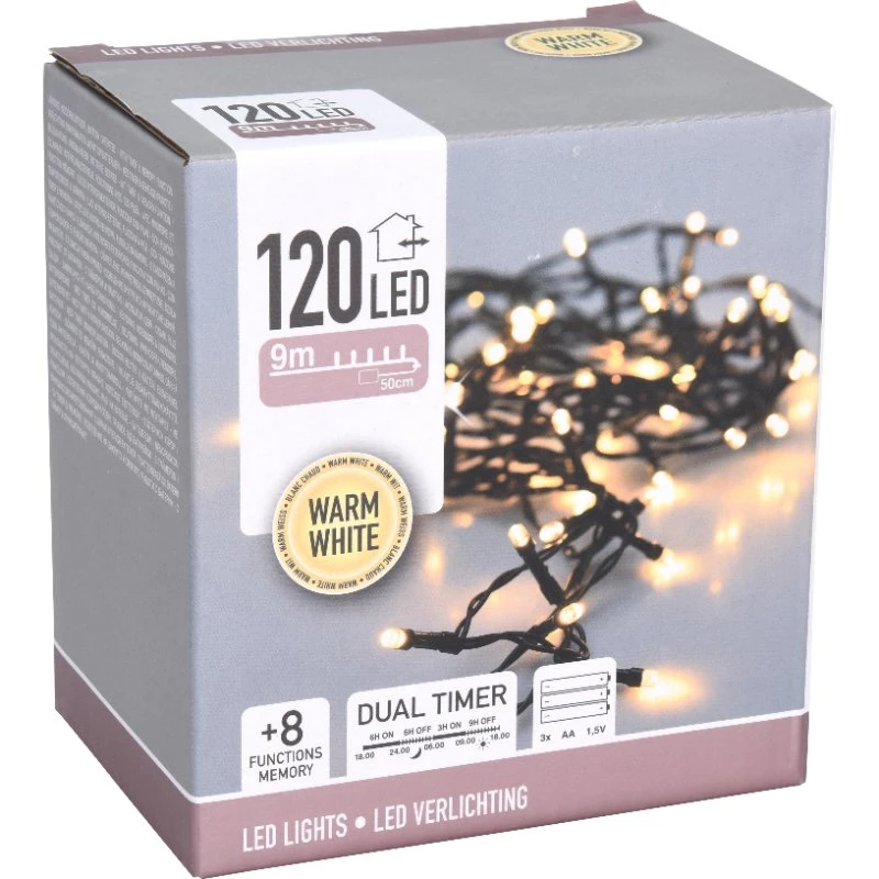 LED lyslenke 9 Meter - 120 Lys AX9810640  color Svart
