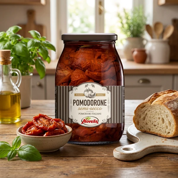 Semi-tørkede tomater 980g (Avrent 650g) 19002 by Deli Drengene color Svart