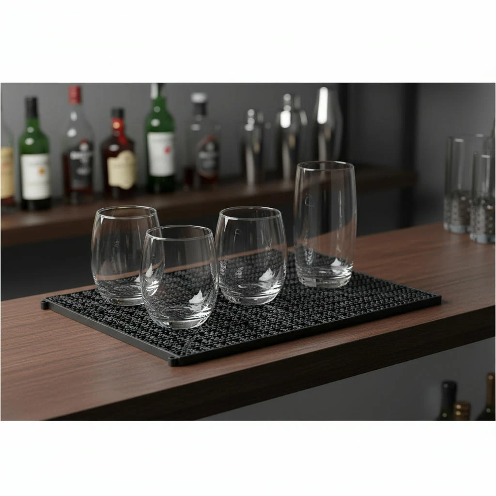 Glassmatte - Sort 34x34 cm BTBL3915B by Beaumont color Svart