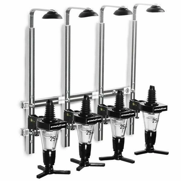 Flaskeholder Veggmontert 4 Flasker 70 cl / 1 liter BTBL3213 by Beaumont color Svart