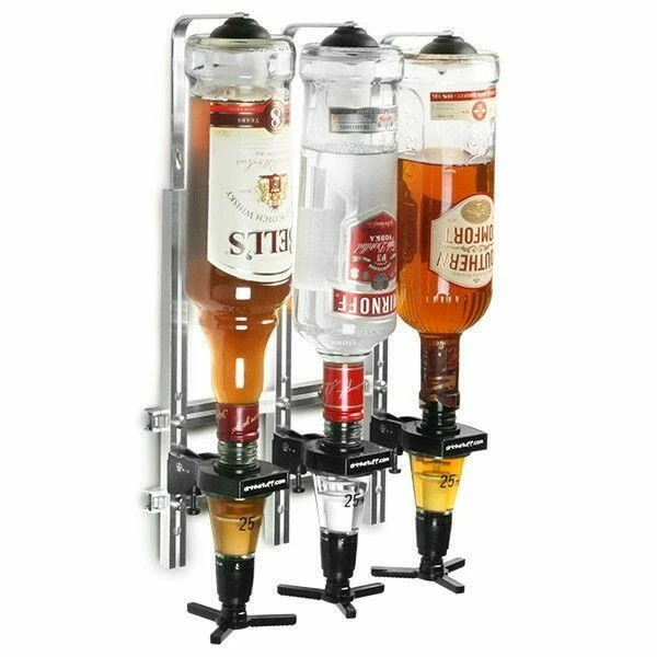 Flaskeholder veggmontert 3 flasker 70 cl / 1 liter BTBL3211 by Beaumont color Svart