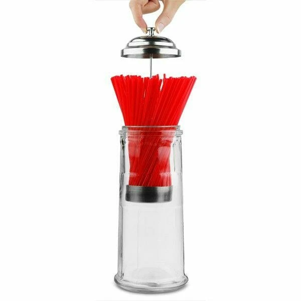Sugerørsdispenser i Glass 11366 by Drink color Helder