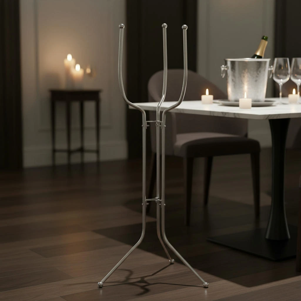 Vinkjølerstativ - Rustfritt stål BTBL3500 by Beaumont color Silver
