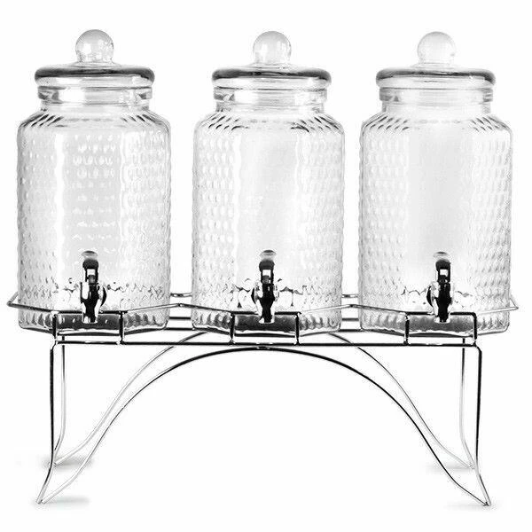 Trippel drikkedispenser med stativ 12 L 13921 by Drink color Helder