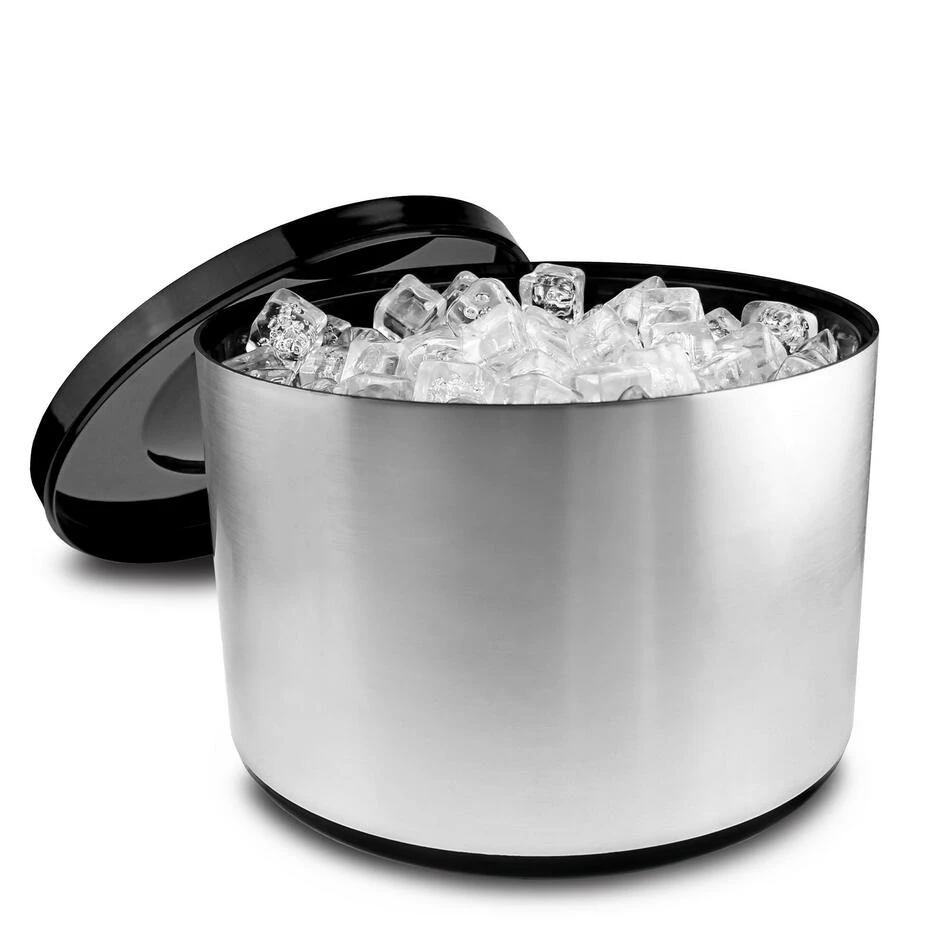 Drink 10 Liters Isbøtte Børstet Aluminiumseffekt 11155-38358 by Drink color Silver