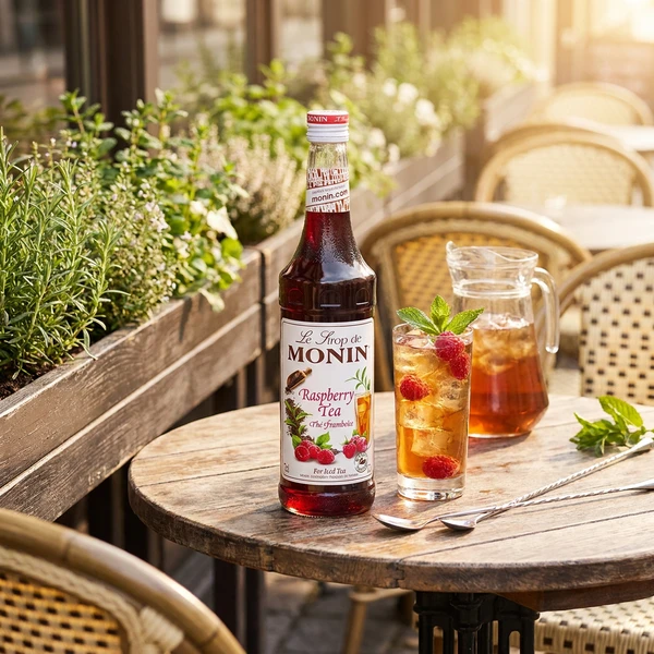 Monin Ice Tea Raspberry / Hindbær FL 70 61055 by MONIN color Svart