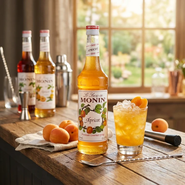 Monin Syrup Apricot /Aprikos FL 70 61012 by MONIN color Svart
