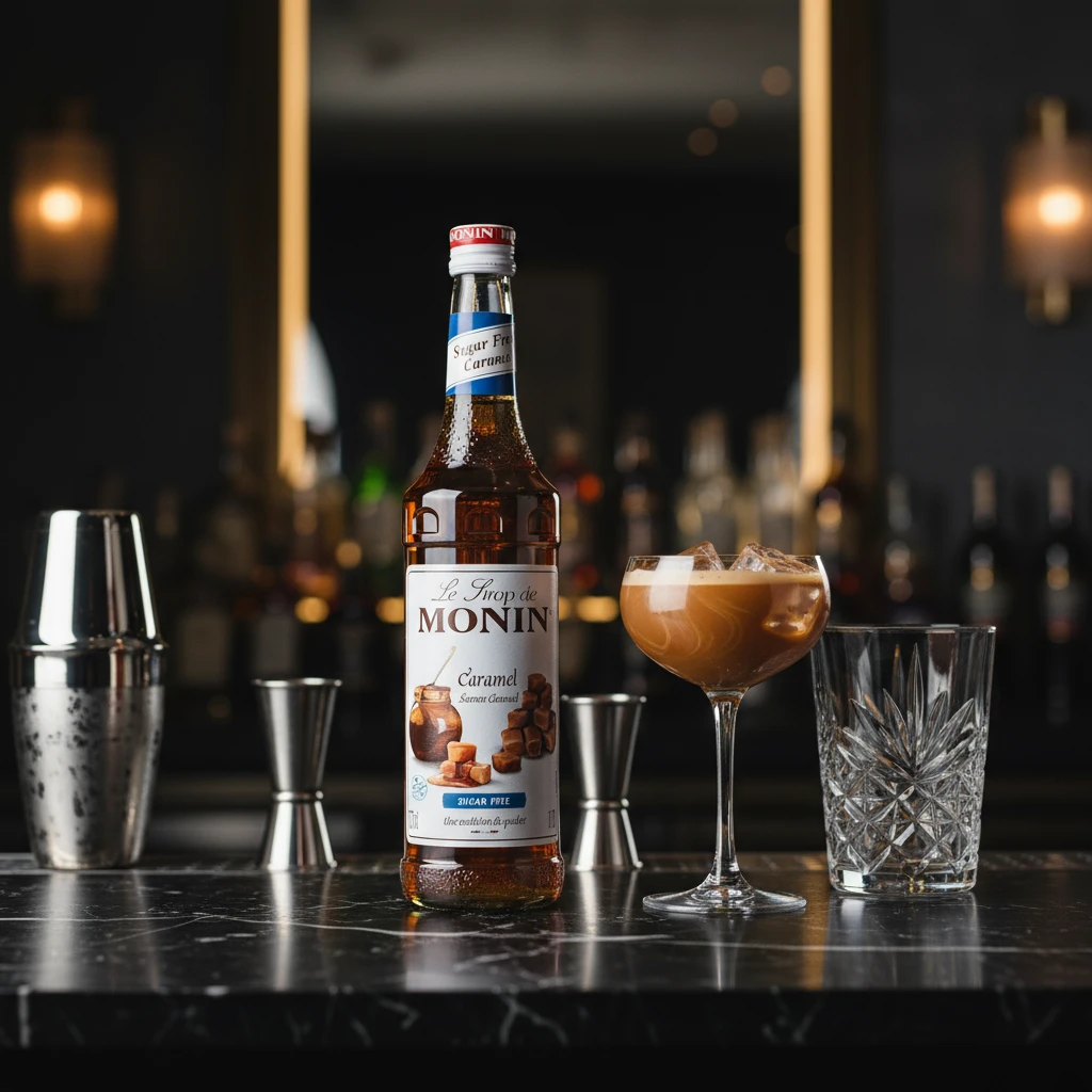 Monin Sirup Caramel / Karamell, Sukkerfri FL 70 61177 by MONIN color Svart