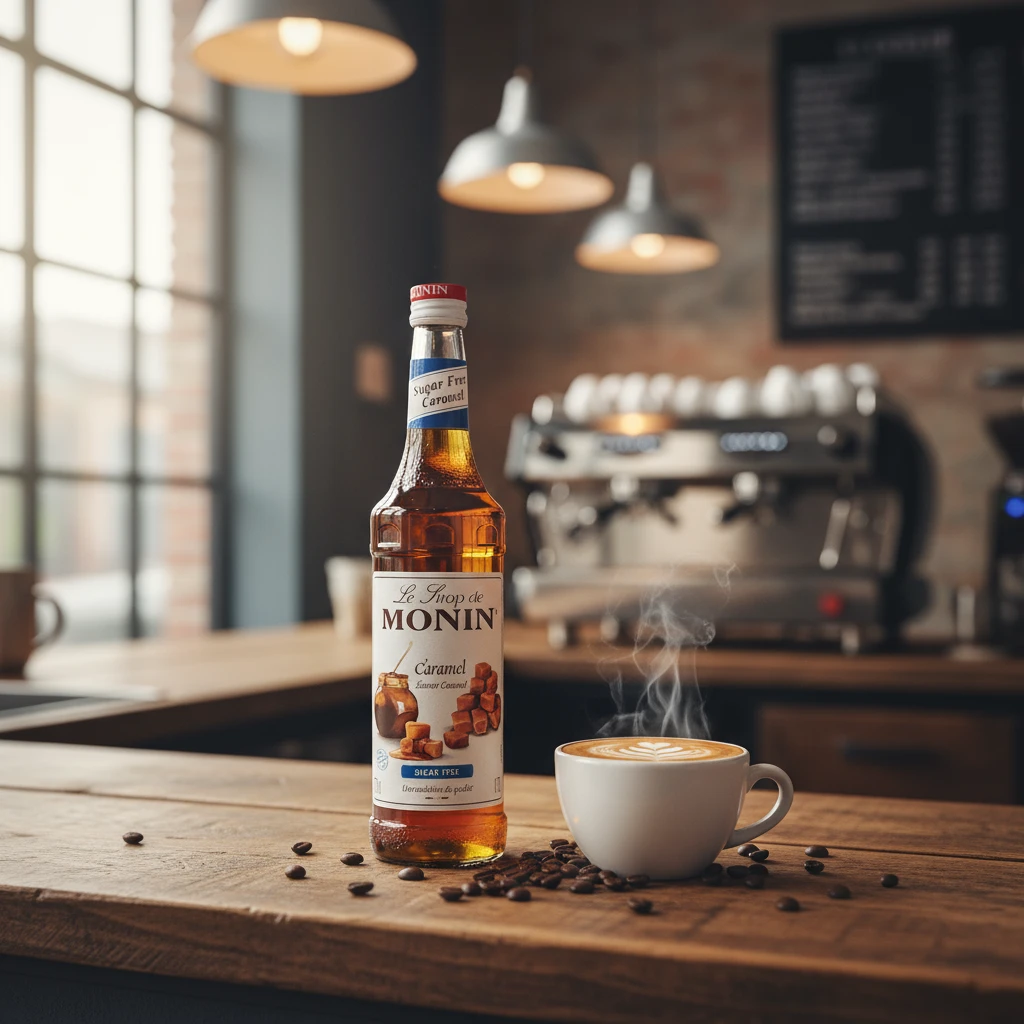 Monin Sirup Caramel / Karamell, Sukkerfri FL 70 61177 by MONIN color Svart