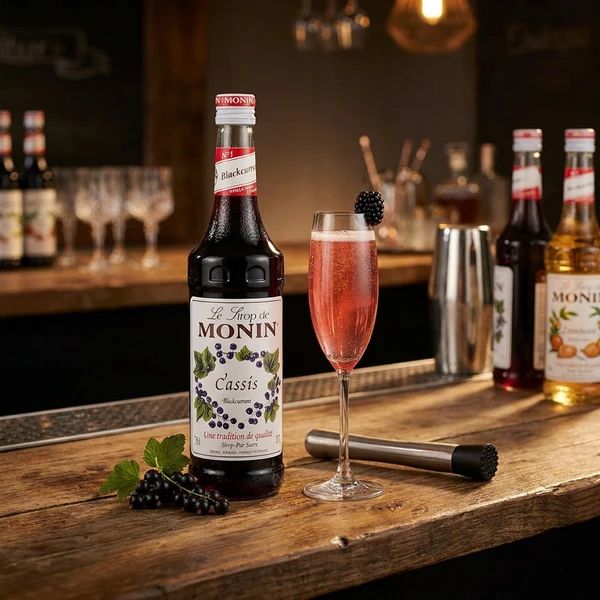 Monin sirup Cassis / Solbær FL 70 61050 by MONIN color Svart