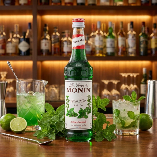 Monin Sirup Grøn Mynte / Menthe Verte FL 70 61026 by MONIN color Svart