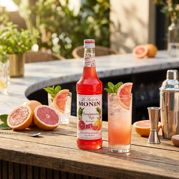 Monin Sirup Pink Grape FL 70 61093 by MONIN color Svart