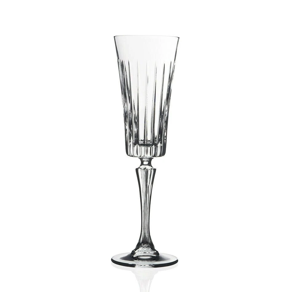 RCR Timeless Champagneglass 21 cl 6 stk. Glas0235 by RCR Glas color Svart