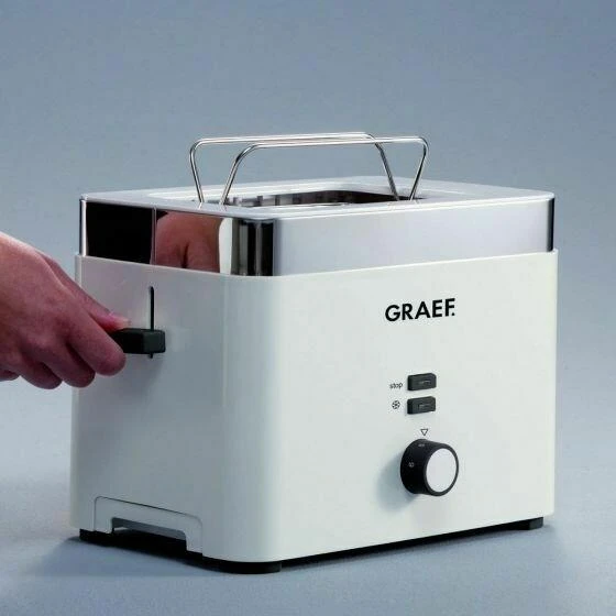 Brødrister, 2 skiver, 1000W - Hvit GRTO61EU by Graef color Vit