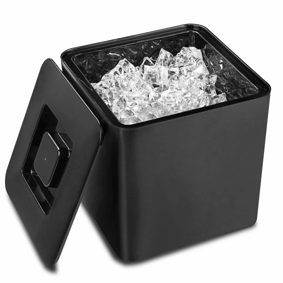 Square Isbøtte Sort 10ltr 19775-38236 by Drink color Svart