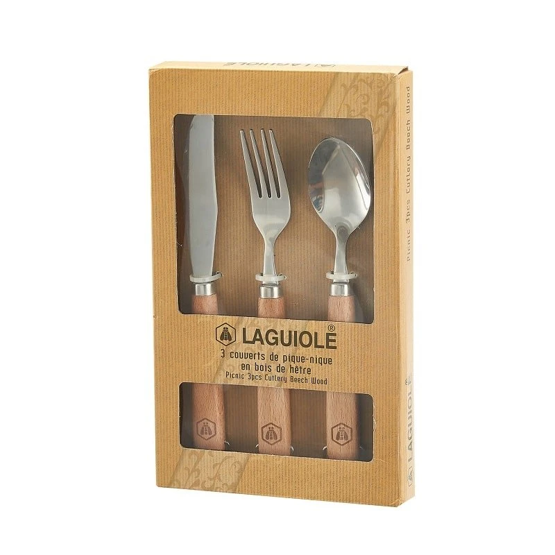 Laguiole Piknik Bestikksett 3 stk 40268476 by Laguiole color Svart