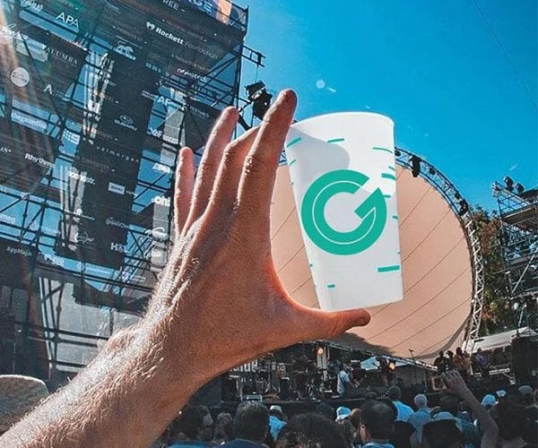 Koop festivalkrus i klar polykarbonat ECO500 by Koop color Svart