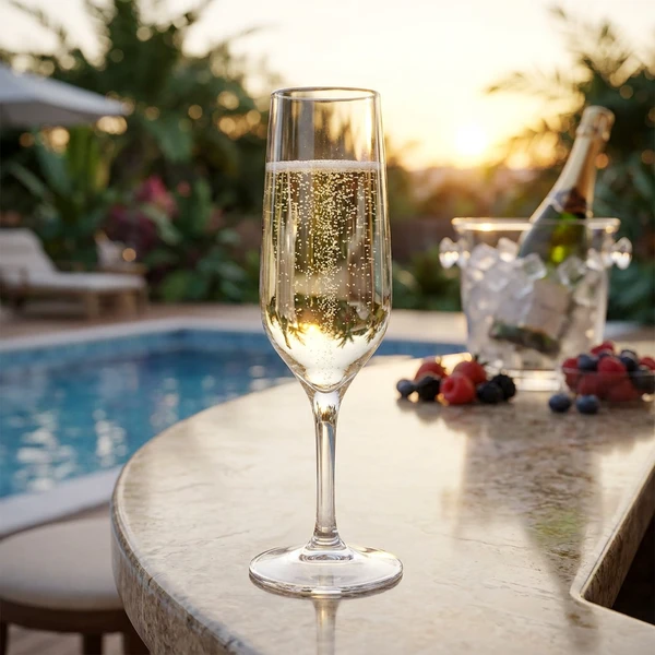 Champagneglass 16 cl - Premium REF.153S by Rbdrinks color Svart
