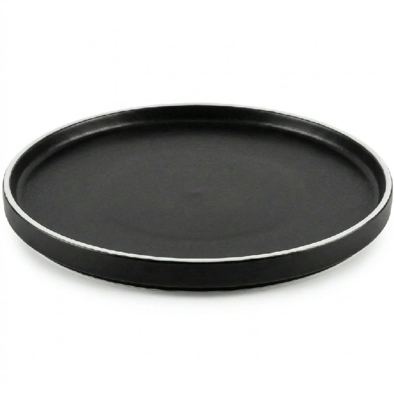 Tallerken 25 cm Sort/Hvit 5012014  color Vit