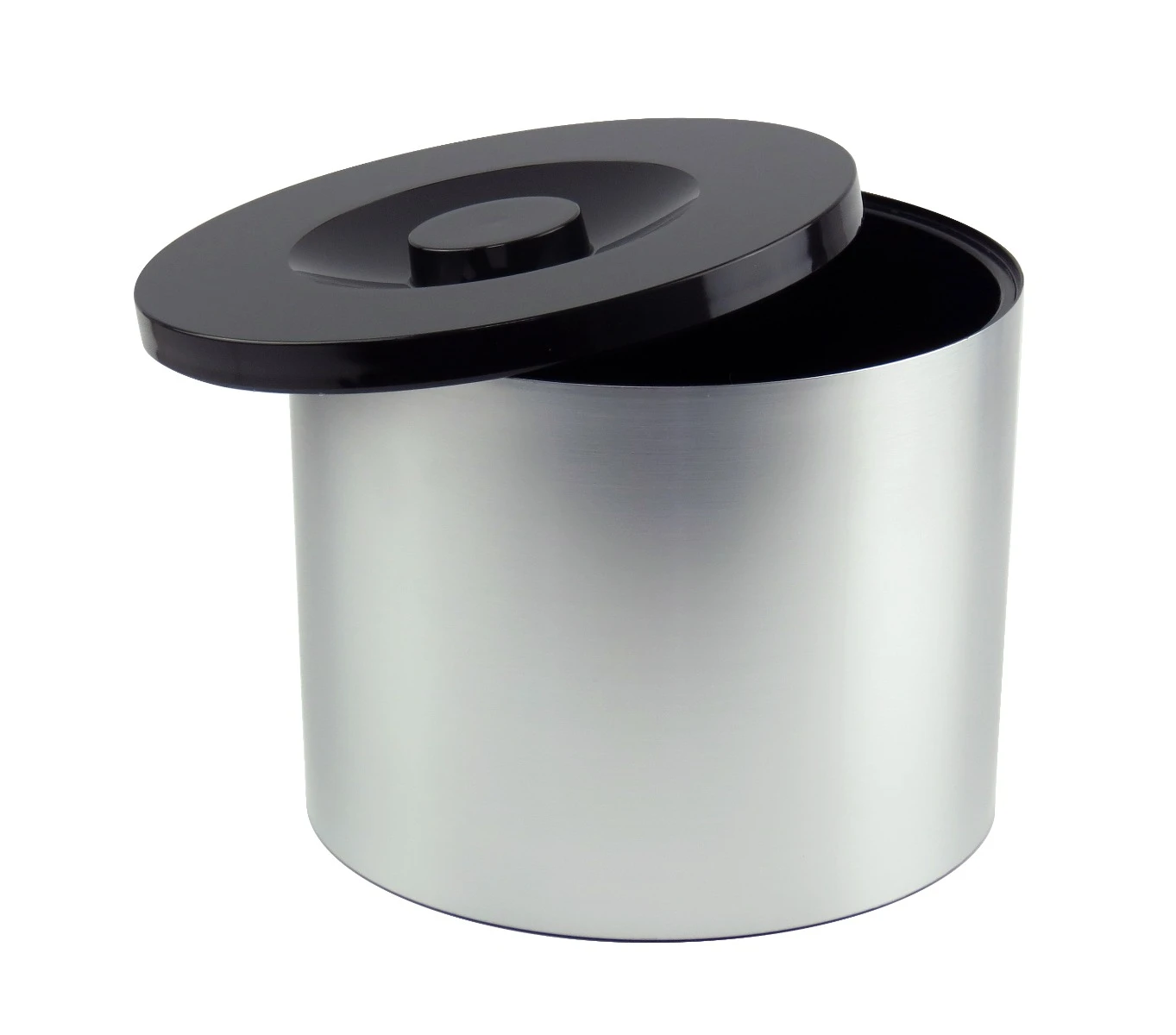 Liten isbøtte med børstet aluminiumseffekt 6L 3497 by Beaumont color Silver/svart