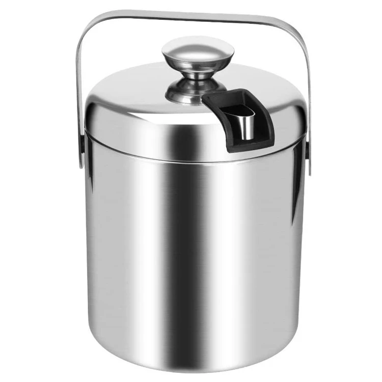 Isbøtte i rustfritt stål 1300 ml - Sølv CG-T19 by Barlife color Silver