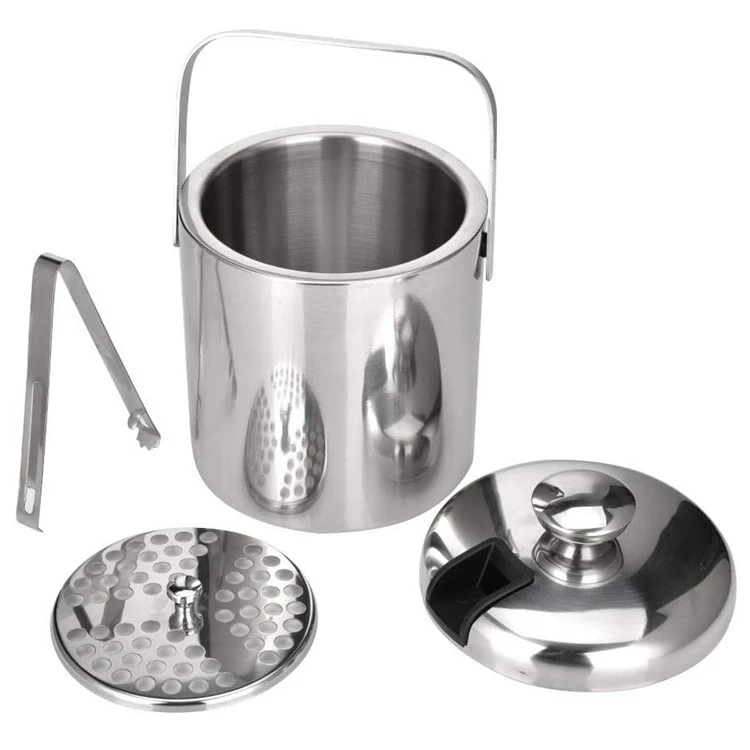 Isbøtte i rustfritt stål 1300 ml - Sølv CG-T19 by Barlife color Silver