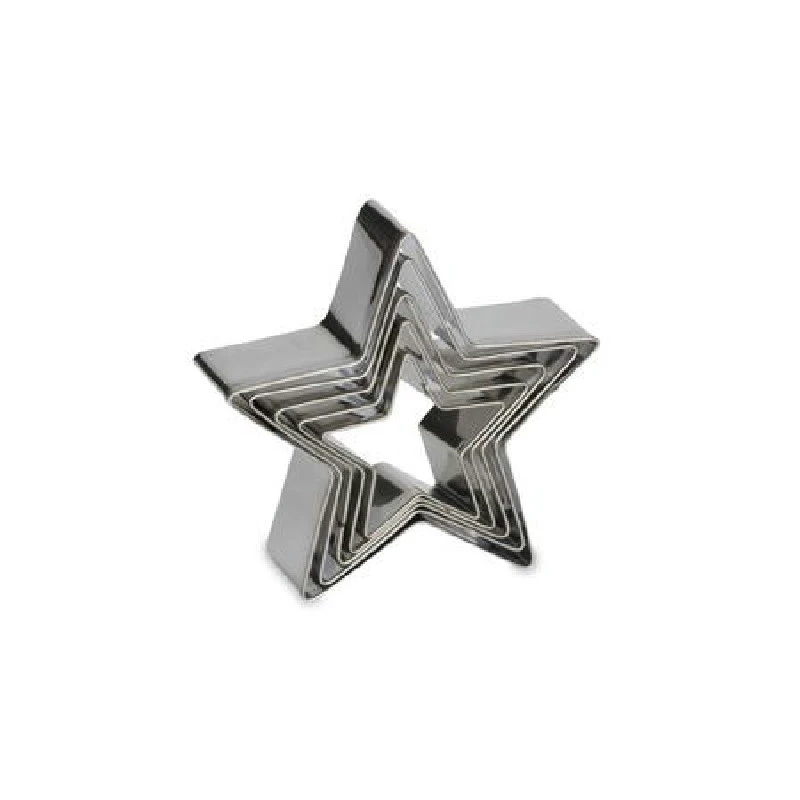 Patisse Utstikkersett Stjerne 5 stk. – Rustfritt stål 02012 by Luigi Borm color Silver