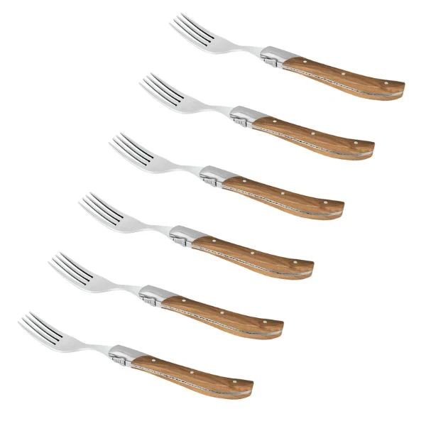 Laguiole by Haws biffgafler i gaveeske – 6 stk. 30-LG0022G by Laguiole By Hâws color Brun/Silver