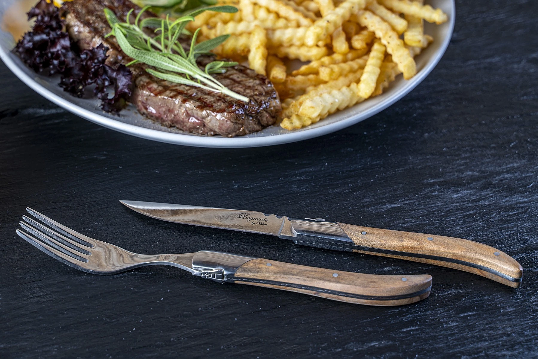 Laguiole by Haws biffgafler i gaveeske – 6 stk. 30-LG0022G by Laguiole By Hâws color Brun/Silver