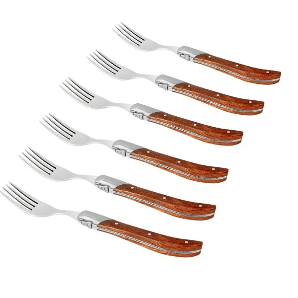 Hâws Laguiole Steak Gafler Rosewood 30-LG0023G by Laguiole By Hâws color Silver/brun
