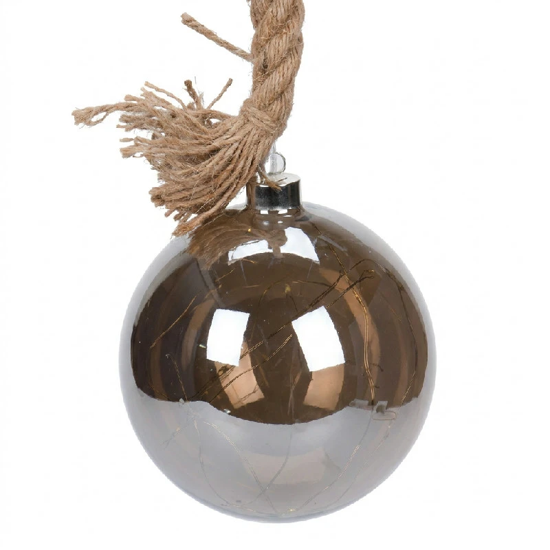 Tau med Glasskule Ø15 cm Sølv 2400337  color Silver