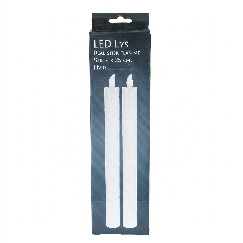 KRONELYS LED, 2 stk., Hvit, 25 cm 3005145  color Vit