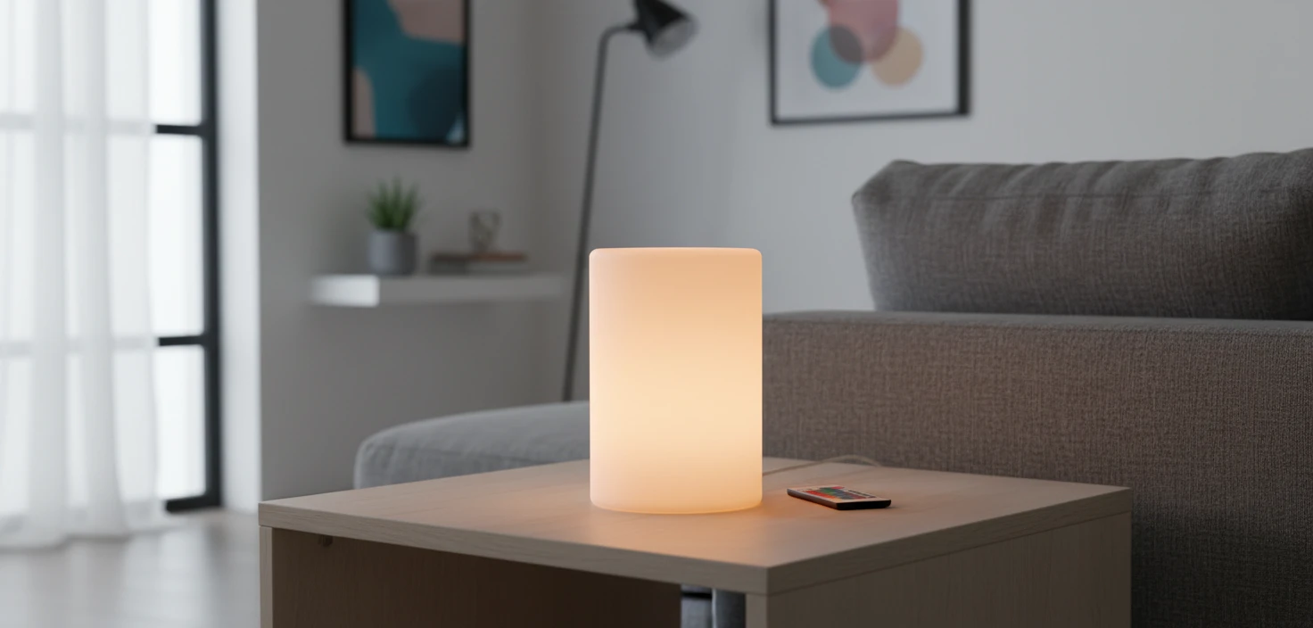 Bordlampe med fargeskiftende LED inkl. fjernkontroll 2400340 by Koop color Monivärinen