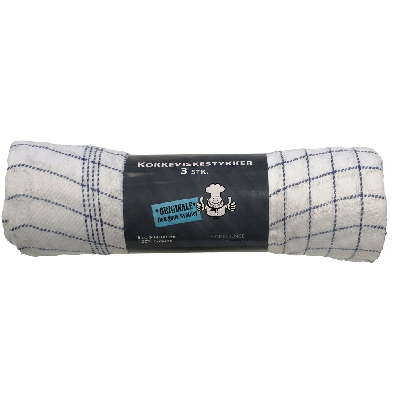 Kokkehåndkle 3-pk. Str 50cm x 100cm 4020372  color Svart