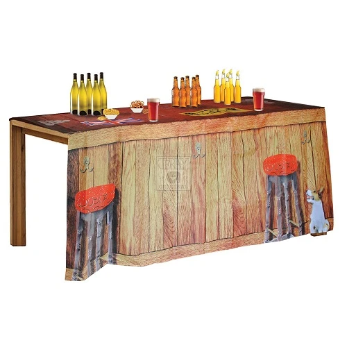 Instant pub bar og beer pong-duk 190 x 180 cm BR39124 by Koop color Svart