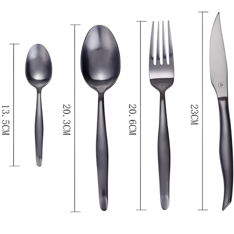 Laguiole matt sort bestikk 16 deler 40268153 by Laguiole color Svart